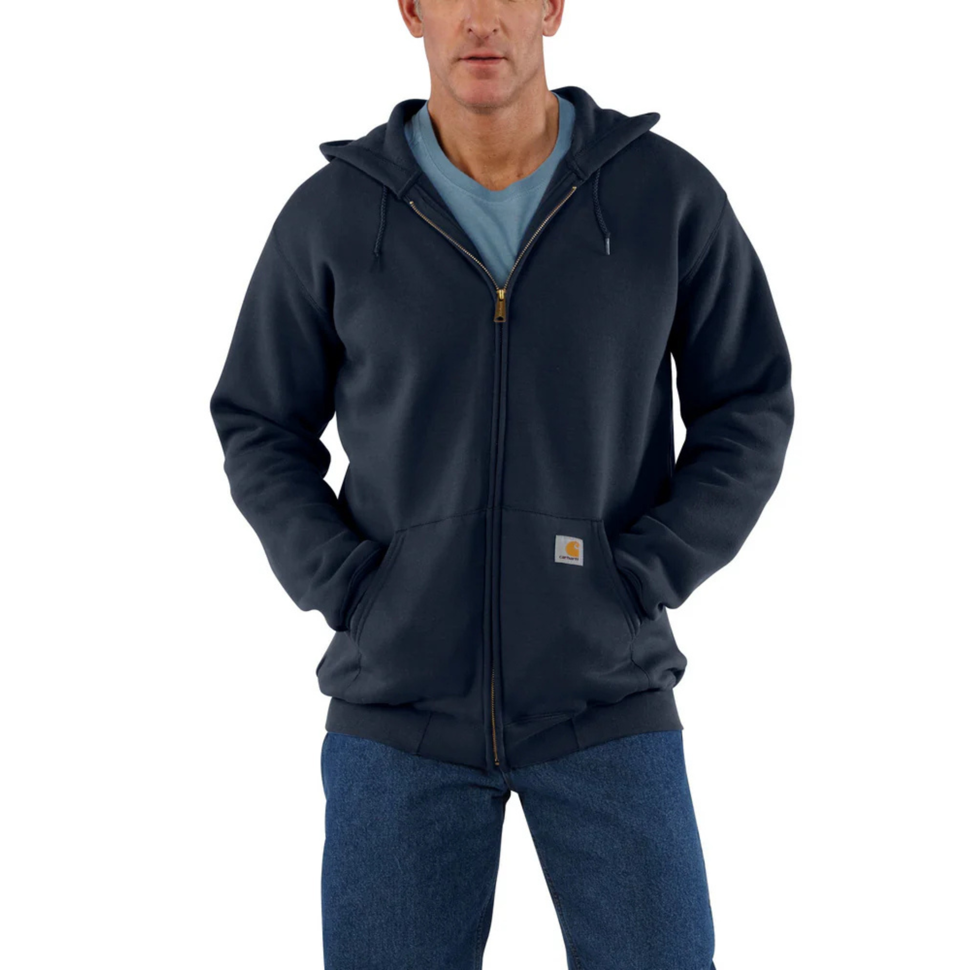 Carhartt Full-Zip Hooded Sweatshirt - Navy from Columbia Safety